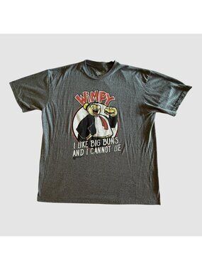 Tee Luv Wimpy Big Buns Tee Mens 2XL Gray Popeye Rap Parody Funny Graphic Shirt